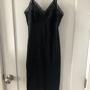 Vintage Black Lace Slip Dress